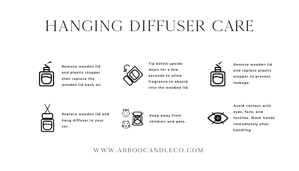 Hanging Car Diffuser 2-Pack - Abboo Candle Co