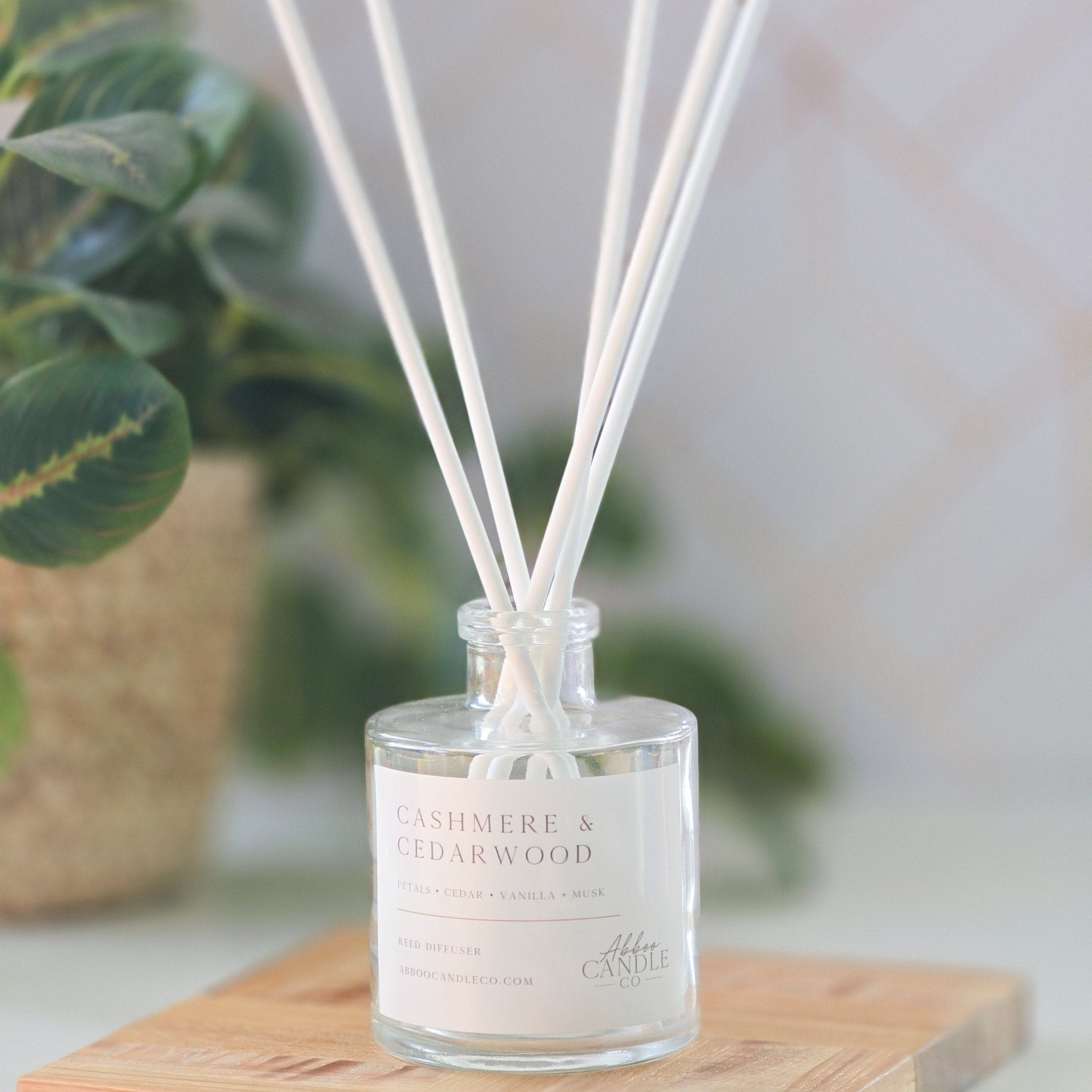 White Fiber Reed Diffuser - Limited Edition - Abboo Candle Co