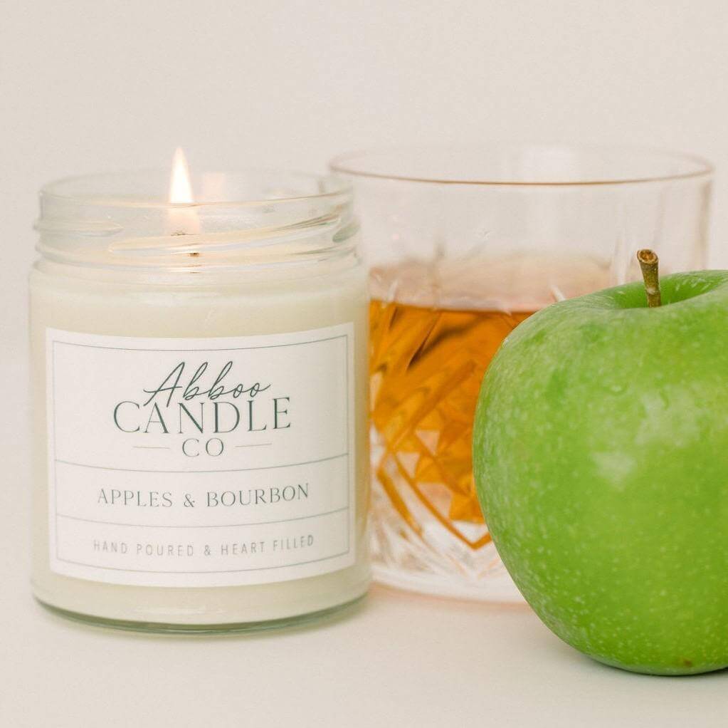 Apples and Bourbon Soy Candle - Abboo Candle Co