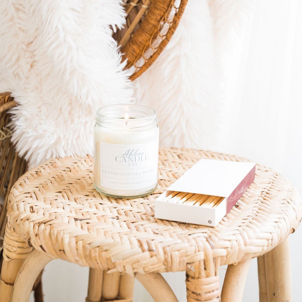 Butterscotch and Bourbon Soy Candle - Abboo Candle Co