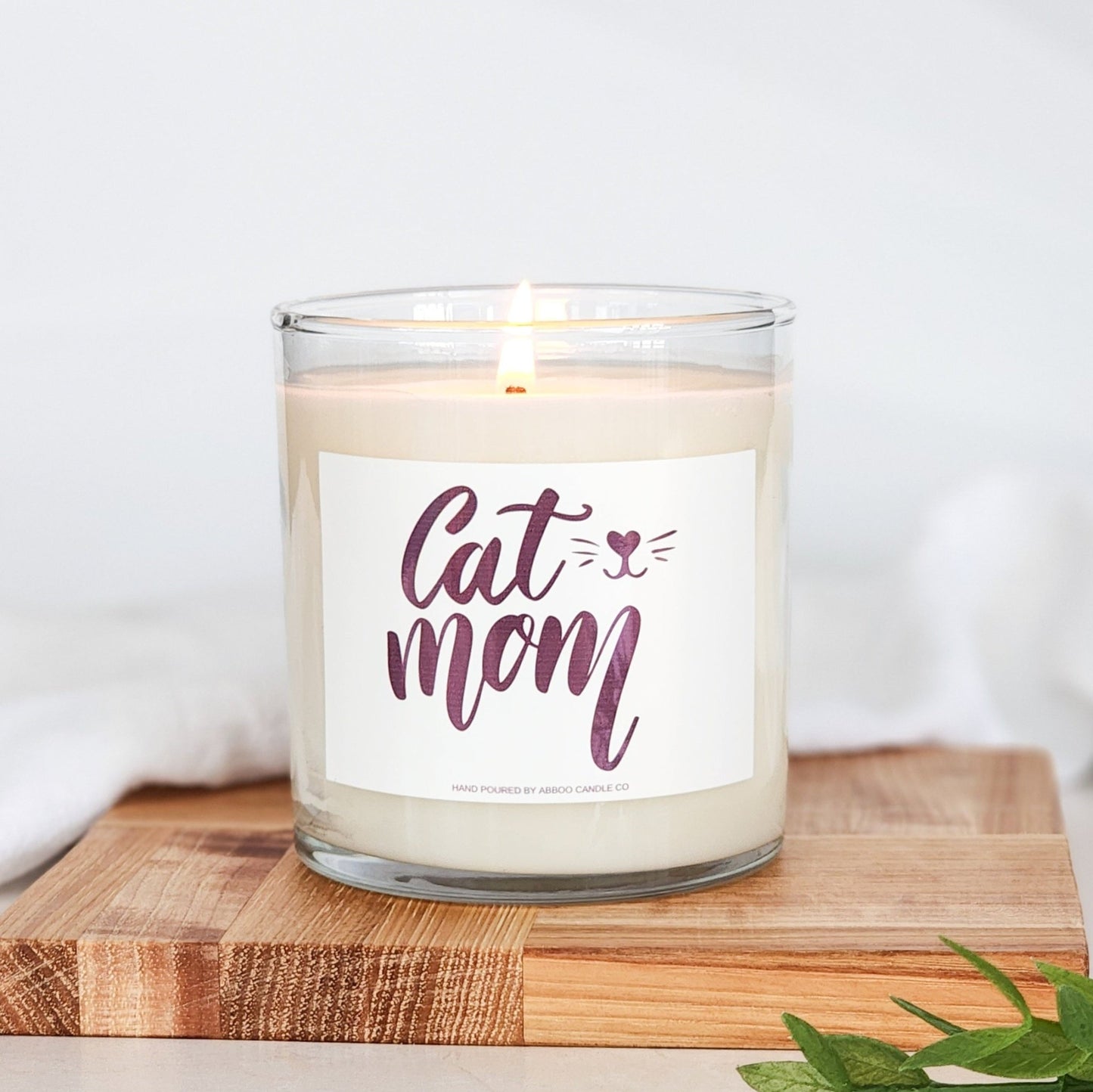 Cat Mom Soy Tumbler Candle - Abboo Candle Co