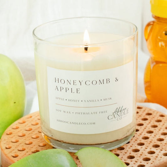 Honeycomb and Apple Tumbler Soy Candle - Abboo Candle Co