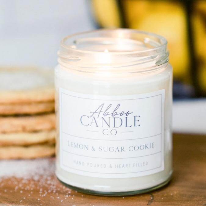Lemon and Sugar Cookie Soy Candle - Abboo Candle Co
