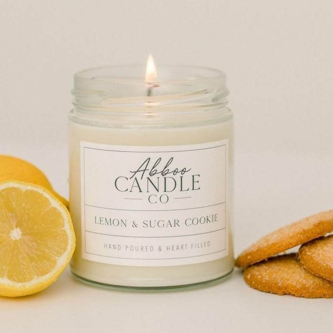Lemon and Sugar Cookie Soy Candle - Abboo Candle Co
