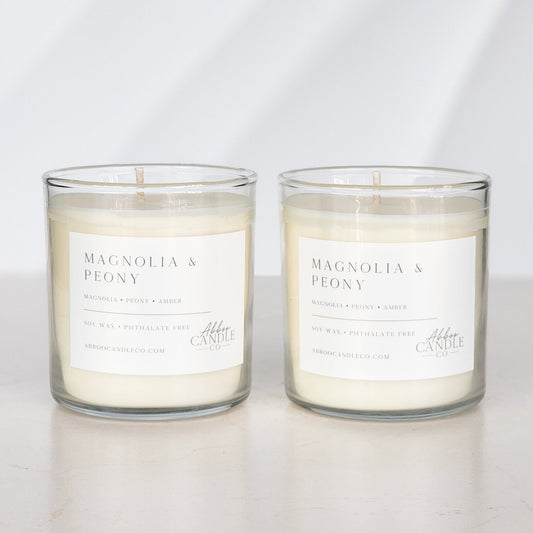 Magnolia and Peony Soy Candle Bundle - Abboo Candle Co