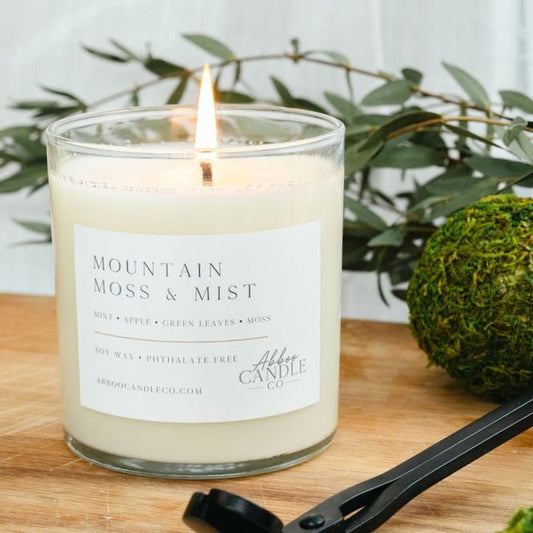 Mountain Moss and Mist Tumbler Soy Candle - Abboo Candle Co