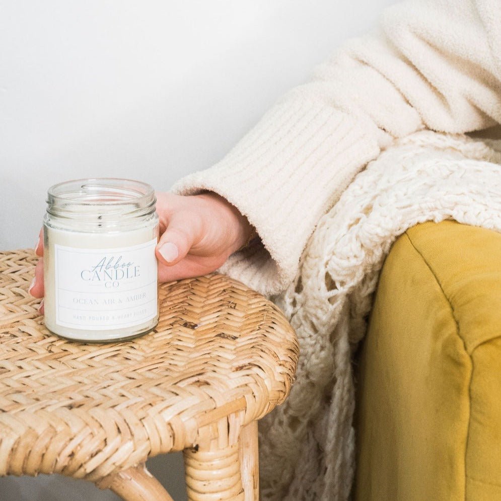 Ocean Air and Amber Soy Candle - Abboo Candle Co