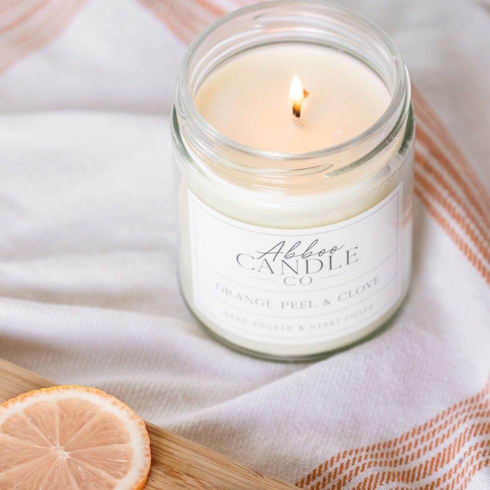 Orange Peel and Clove Soy Candle - Abboo Candle Co