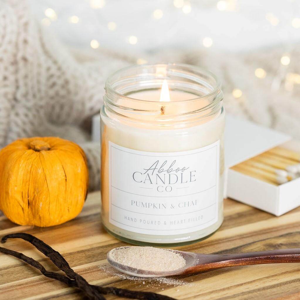 Pumpkin and Chai Soy Candle - Abboo Candle Co