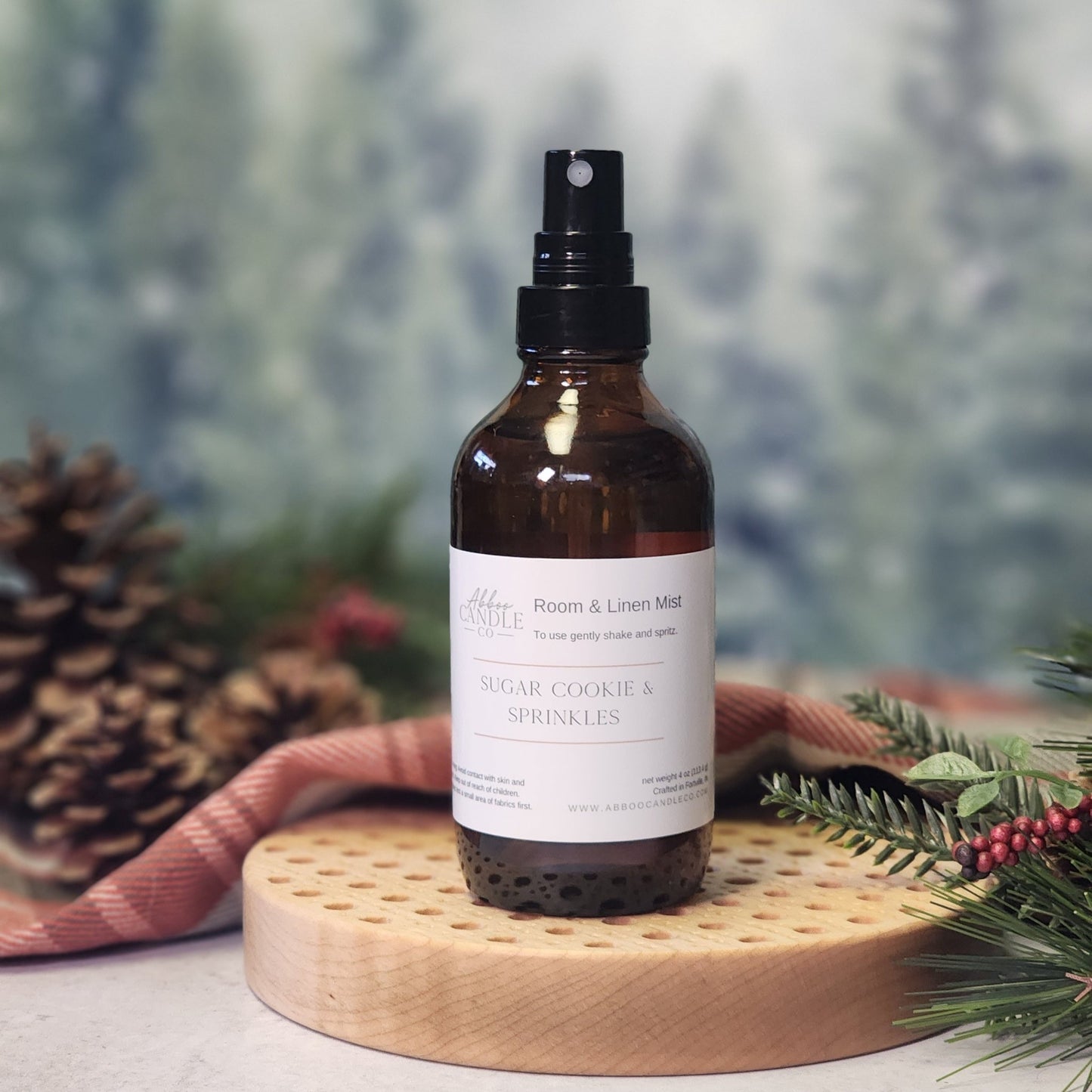 Room and Linen Mist Spray - Sugar Cookie and Sprinkles - Abboo Candle Co