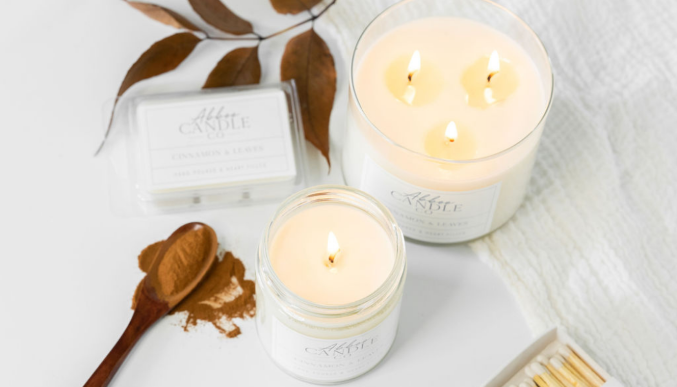 cinnamon leaves  soy candles and melts by Abboo Candle Co