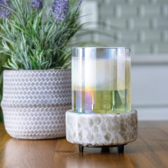 Swirl Glass 2-in-1 Wax Melt and Candle Warmer