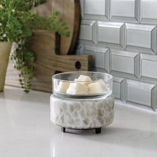 Swirl Glass 2-in-1 Wax Melt and Candle Warmer