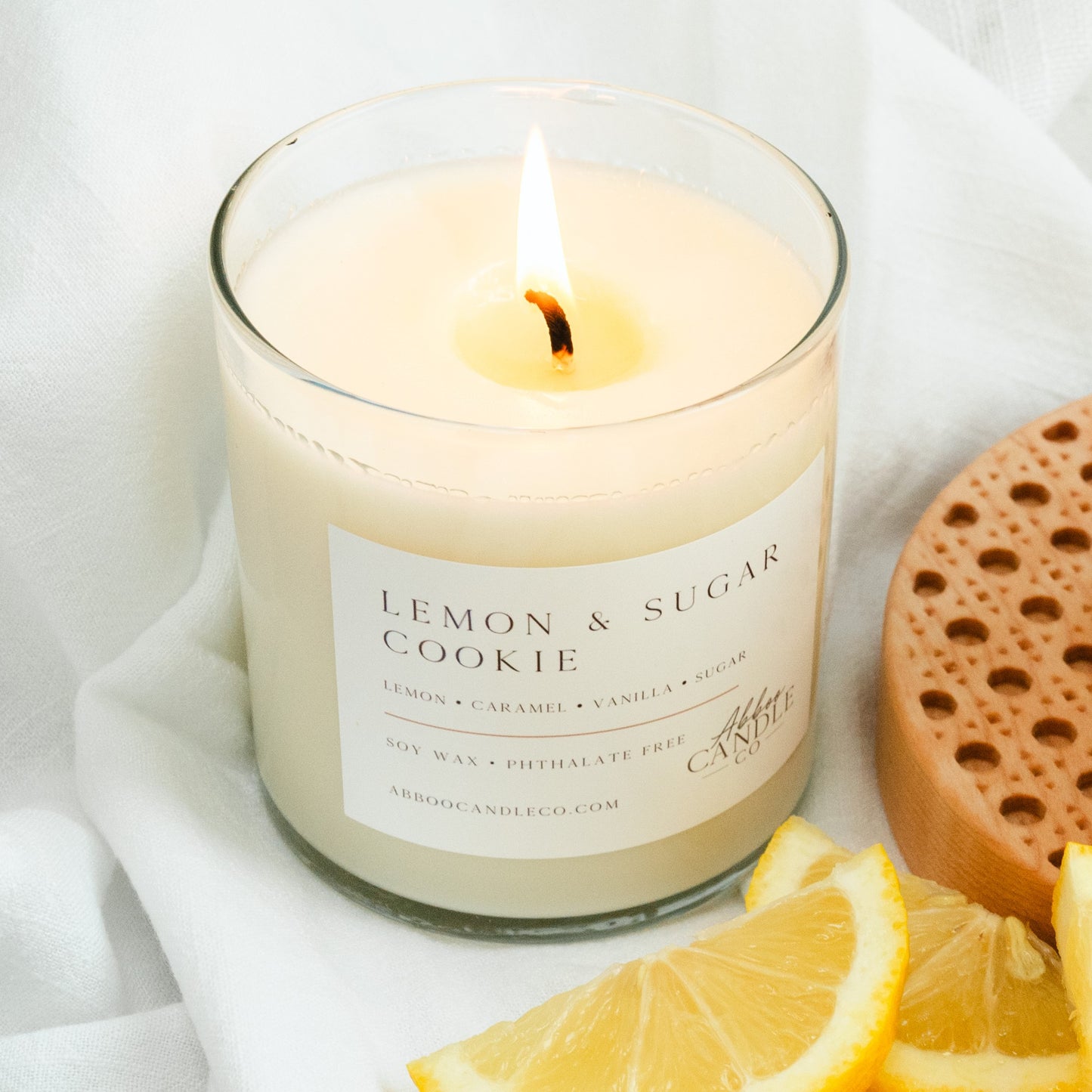Lemon and Sugar Cookie Soy Tumbler Candle