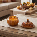 Mini Amber Glass Pumpkin Candle - Limited Edition