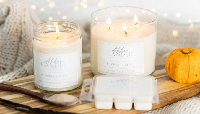 pumpkin chai  soy candles and melts by Abboo Candle Co