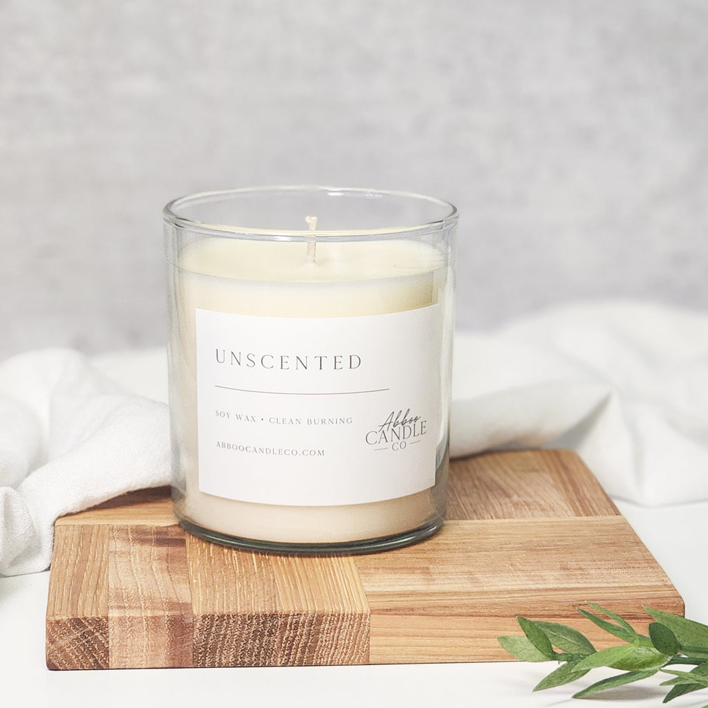 Unscented Soy Wax Candle