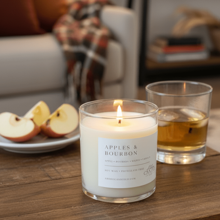 Apples and Bourbon Soy Candle - Abboo Candle Co