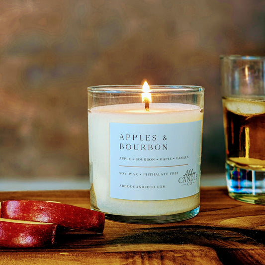 Apples and Bourbon Soy Tumbler Candle - Abboo Candle Co