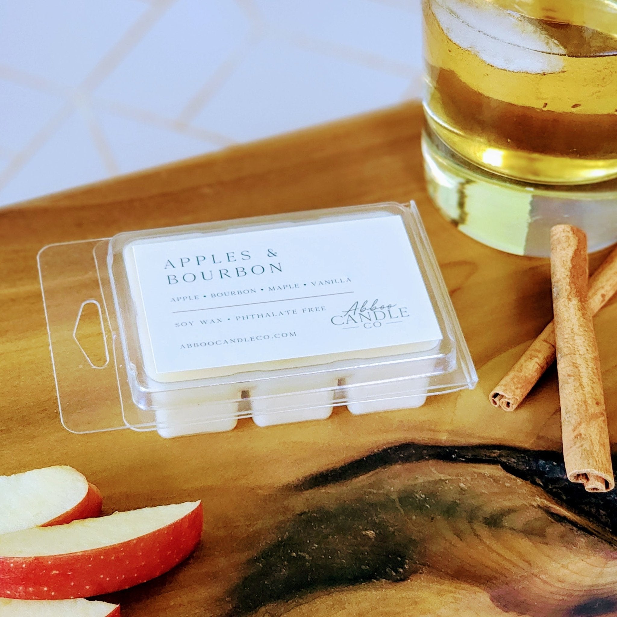 Apples and Bourbon Soy Wax Melts - Abboo Candle Co