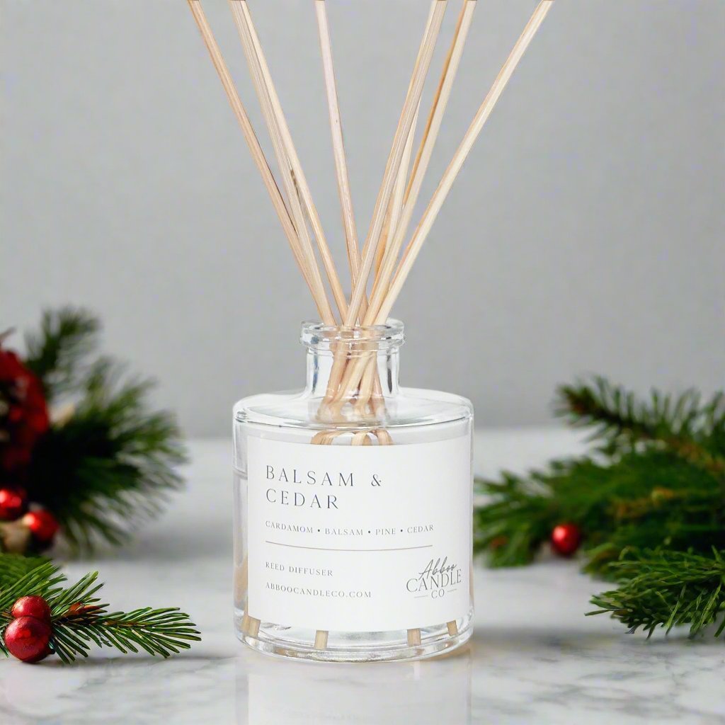 Balsam and Cedar Reed Diffuser - Abboo Candle Co