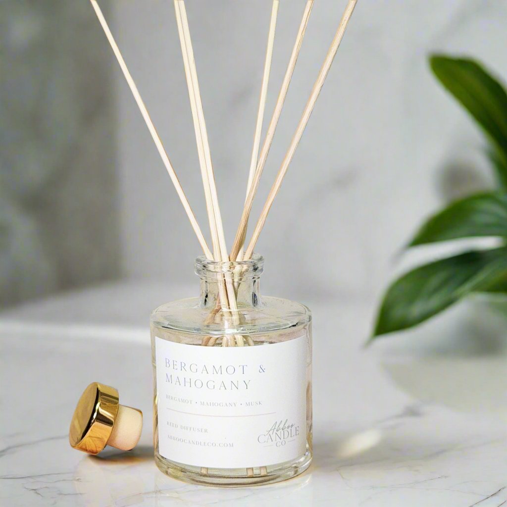 Bergamot and Mahogany Reed Diffuser - Abboo Candle Co