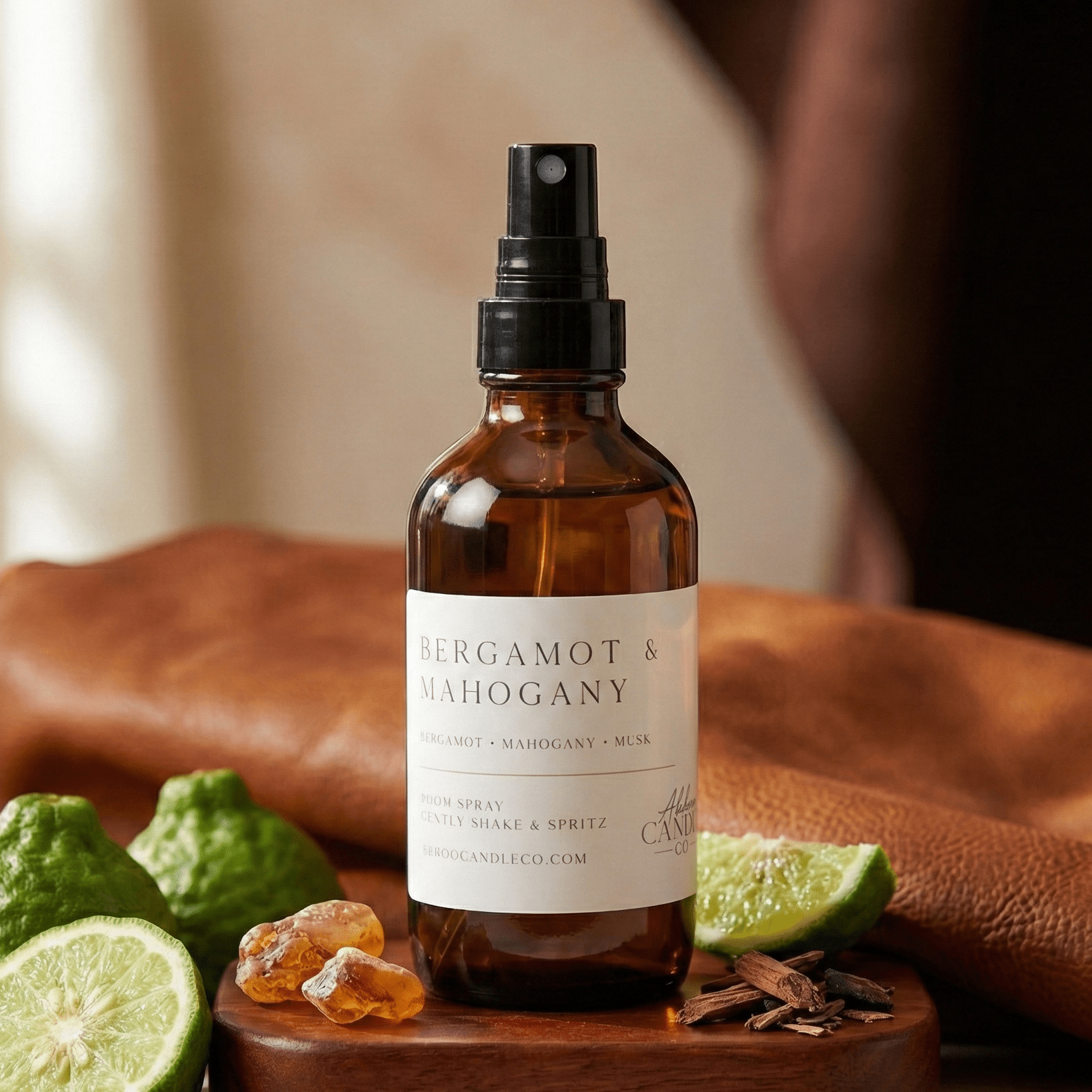 Bergamot and Mahogany Room Spray - Abboo Candle Co