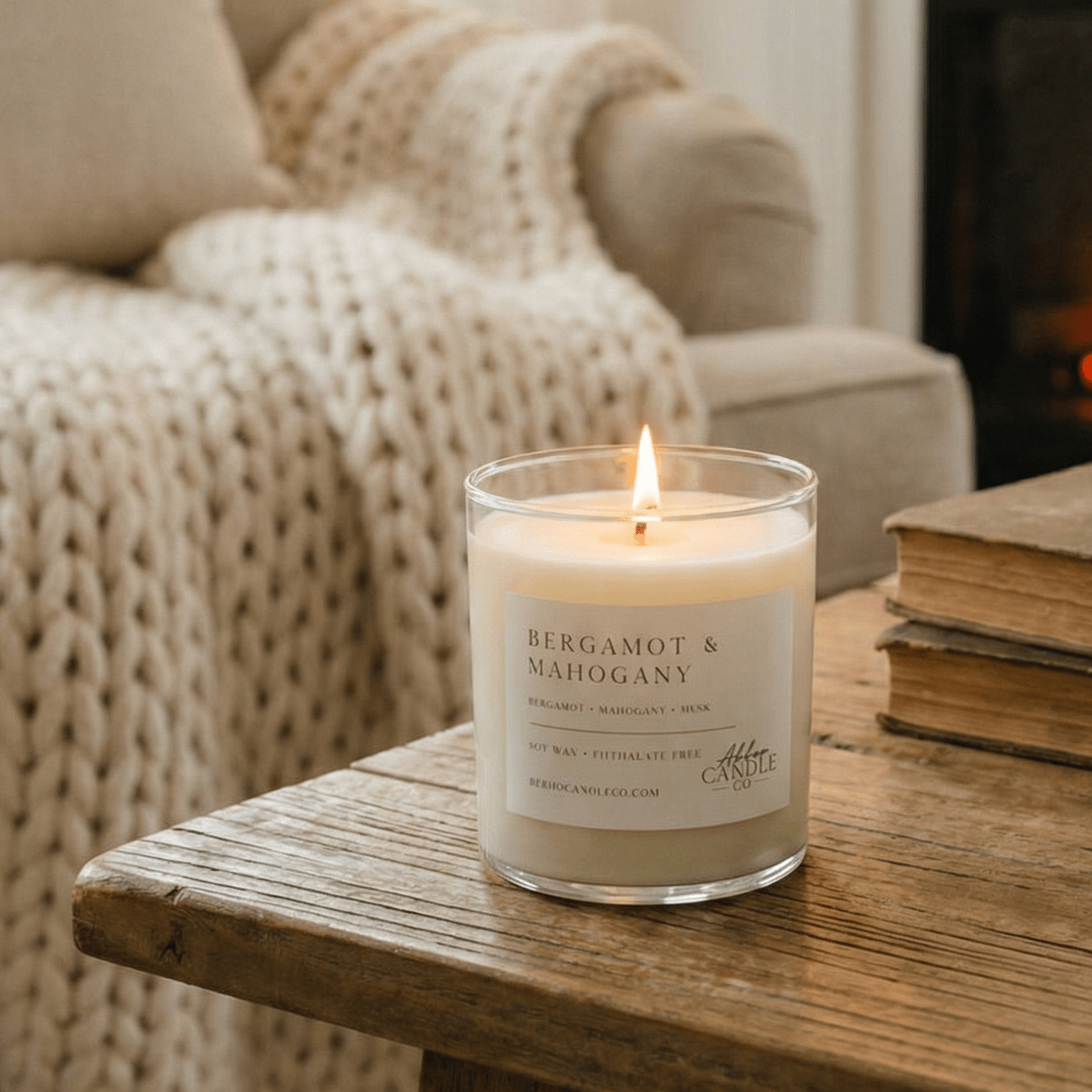 Bergamot and Mahogany Soy Tumbler Candle - Abboo Candle Co