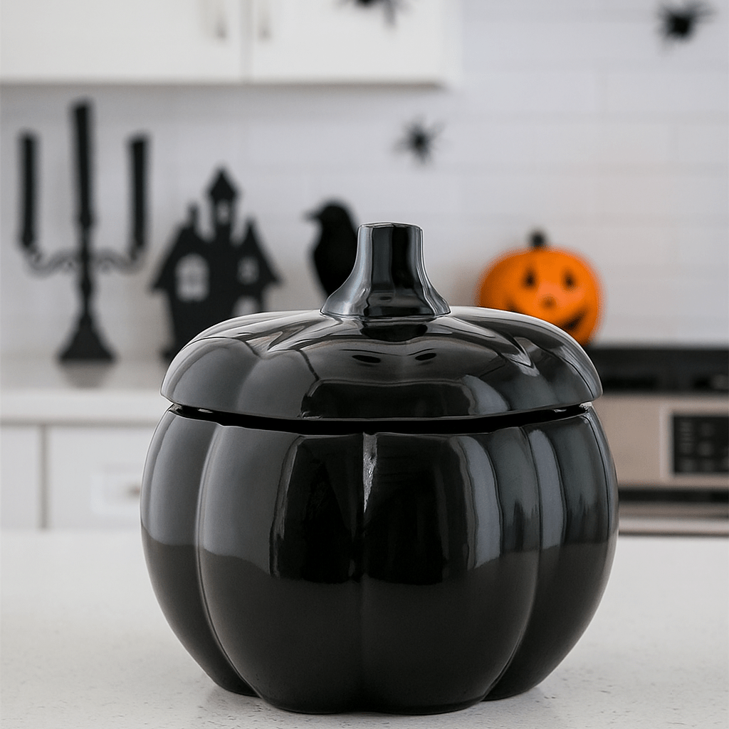 Black Glass Pumpkin Candle - Limited Edition - Abboo Candle Co