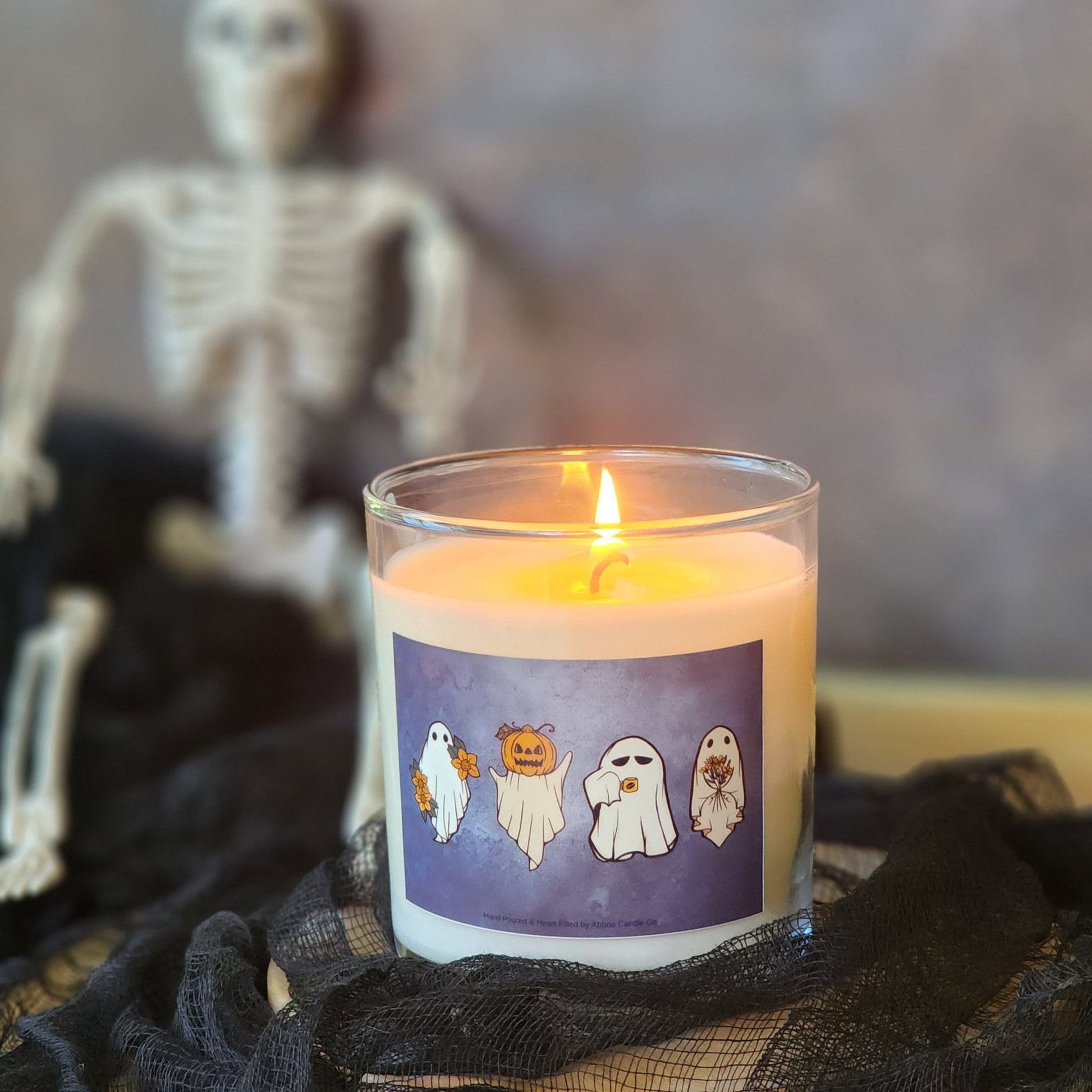 Boho Ghosts Halloween Soy Candle - Abboo Candle Co