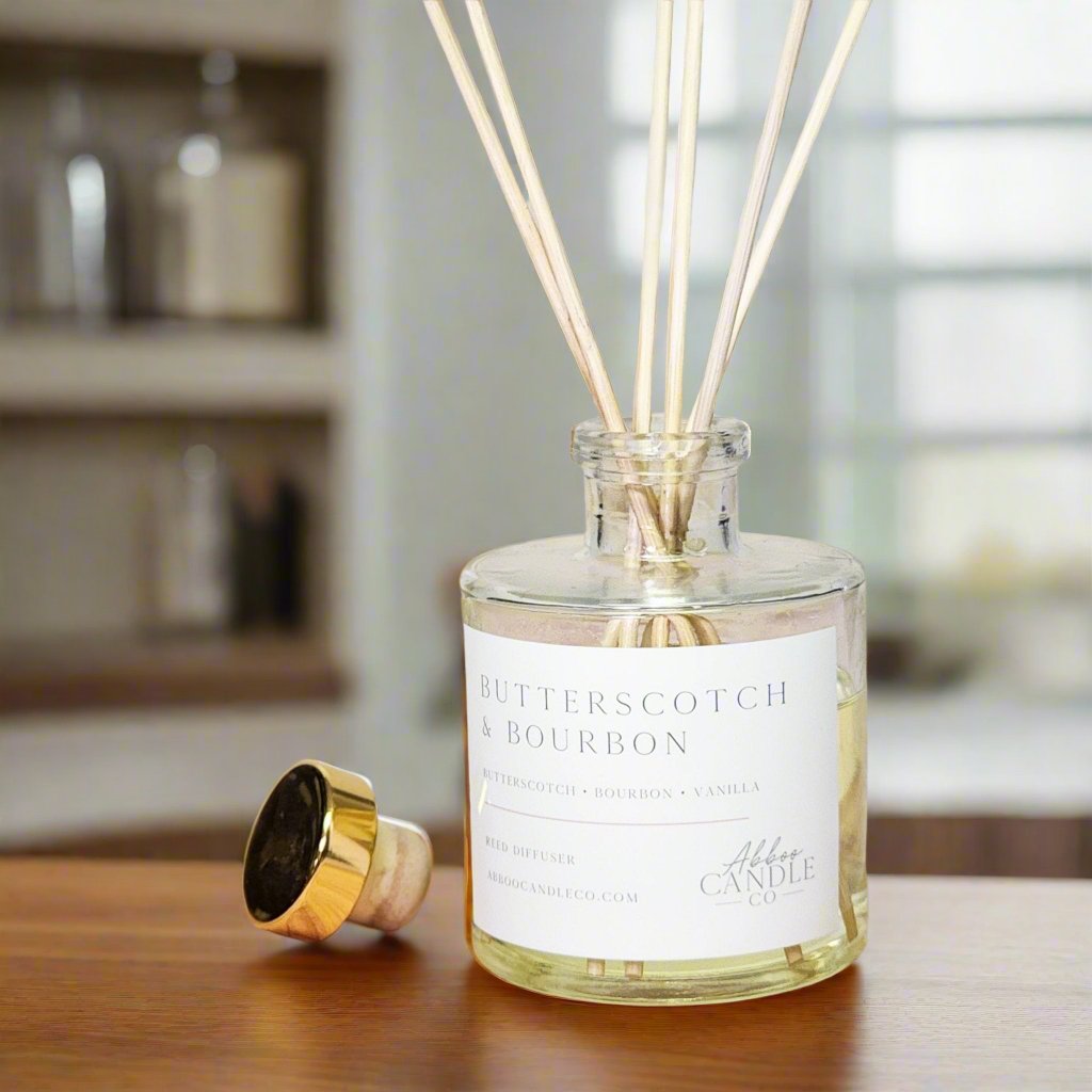 Butterscotch and Bourbon Reed Diffuser - Abboo Candle Co