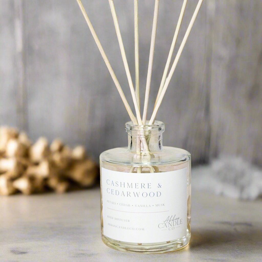 Cashmere and Cedarwood Reed Diffuser - Abboo Candle Co