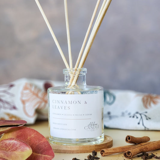 Cinnamon and Leaves Reed Diffuser - Abboo Candle Co