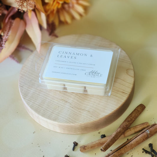 Cinnamon and Leaves Soy Wax Melts - Abboo Candle Co