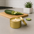 Cucumber and Green Tea Gold Tin Soy Candle - Abboo Candle Co