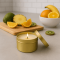 Exotic Citrus and Sugar Gold Tin Soy Candle - Abboo Candle Co