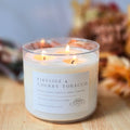 Fireside and Cherry Tobacco 3 - Wick Soy Candle - Abboo Candle Co