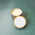 Fireside and Cherry Tobacco Gold Tin Soy Candle - Abboo Candle Co