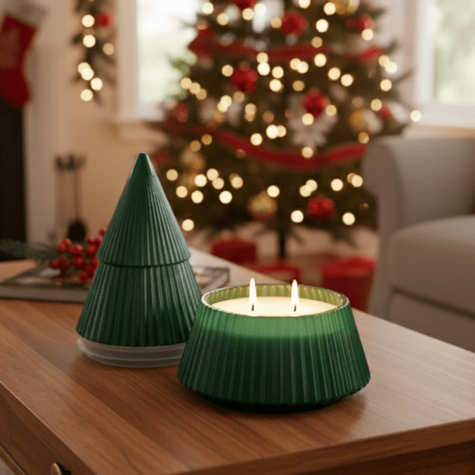 Green Christmas Tree Candle - Limited Edition - Abboo Candle Co