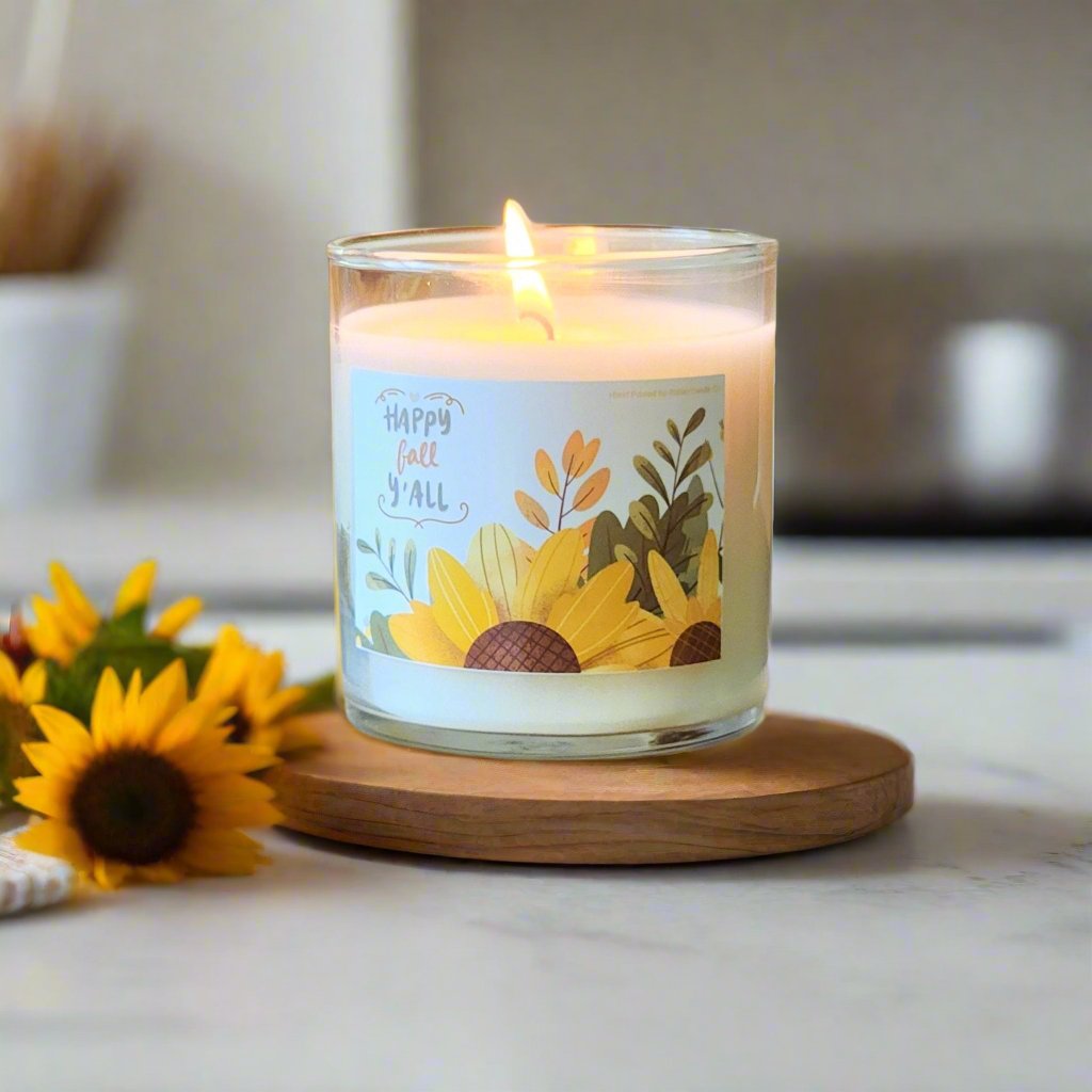 Happy Fall Y'All Soy Candle - Abboo Candle Co