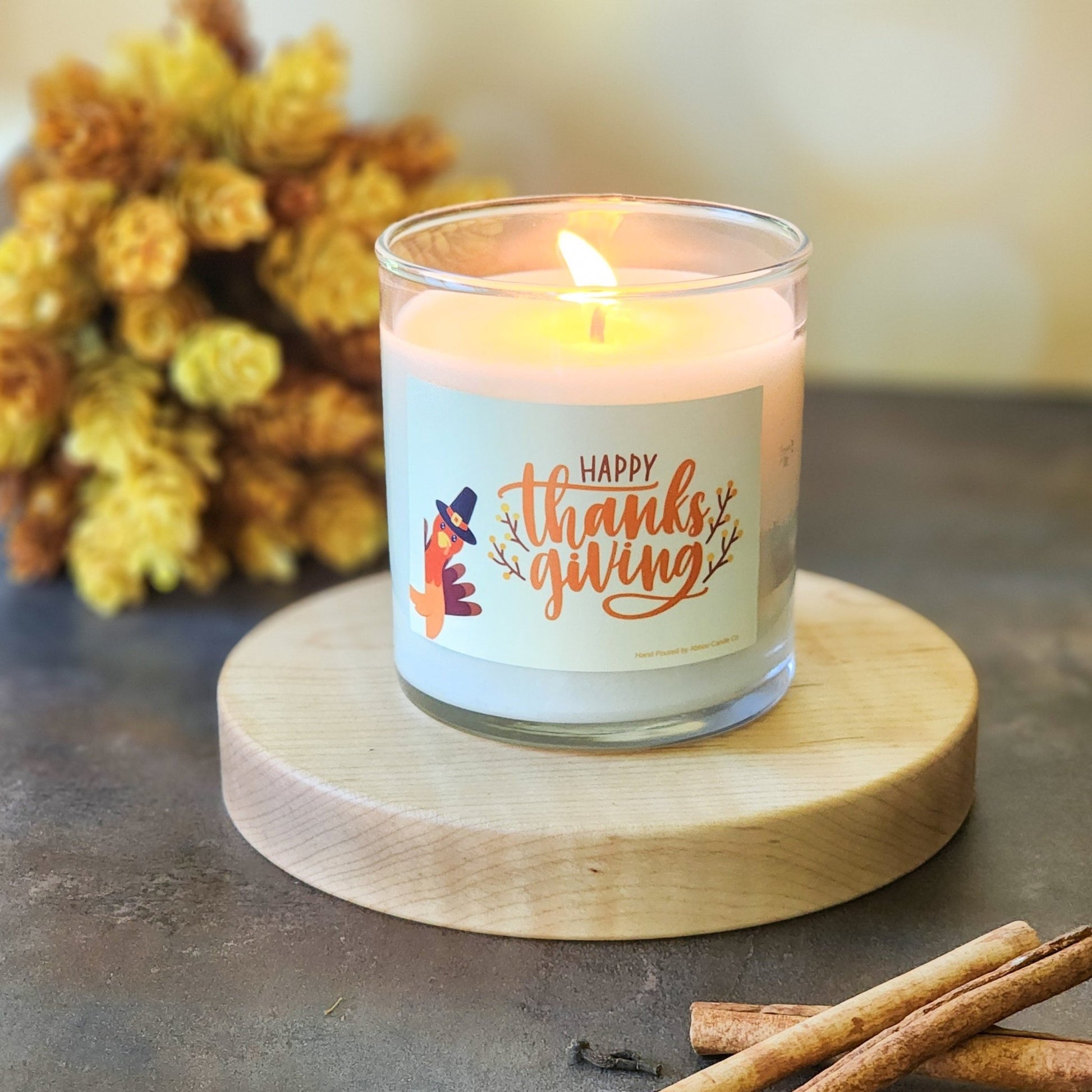 Happy Thanksgiving Soy Candle - Abboo Candle Co