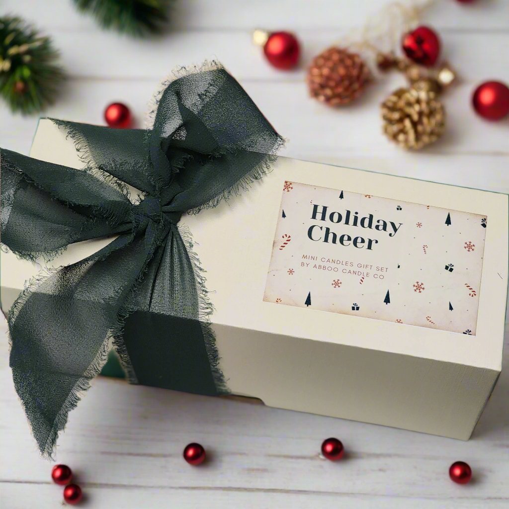 Holiday Cheer Mini Candles Gift Set - Limited Edition - Abboo Candle Co