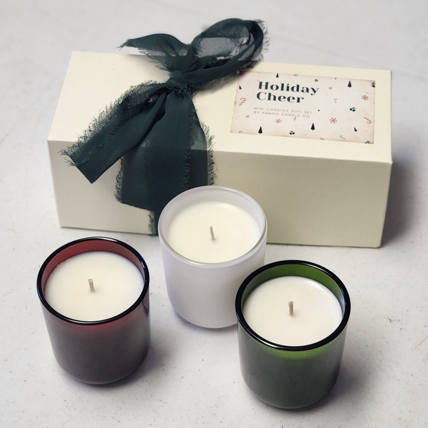 Holiday Cheer Mini Candles Gift Set - Limited Edition - Abboo Candle Co