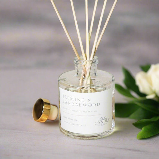 Jasmine and Sandalwood Reed Diffuser - Abboo Candle Co