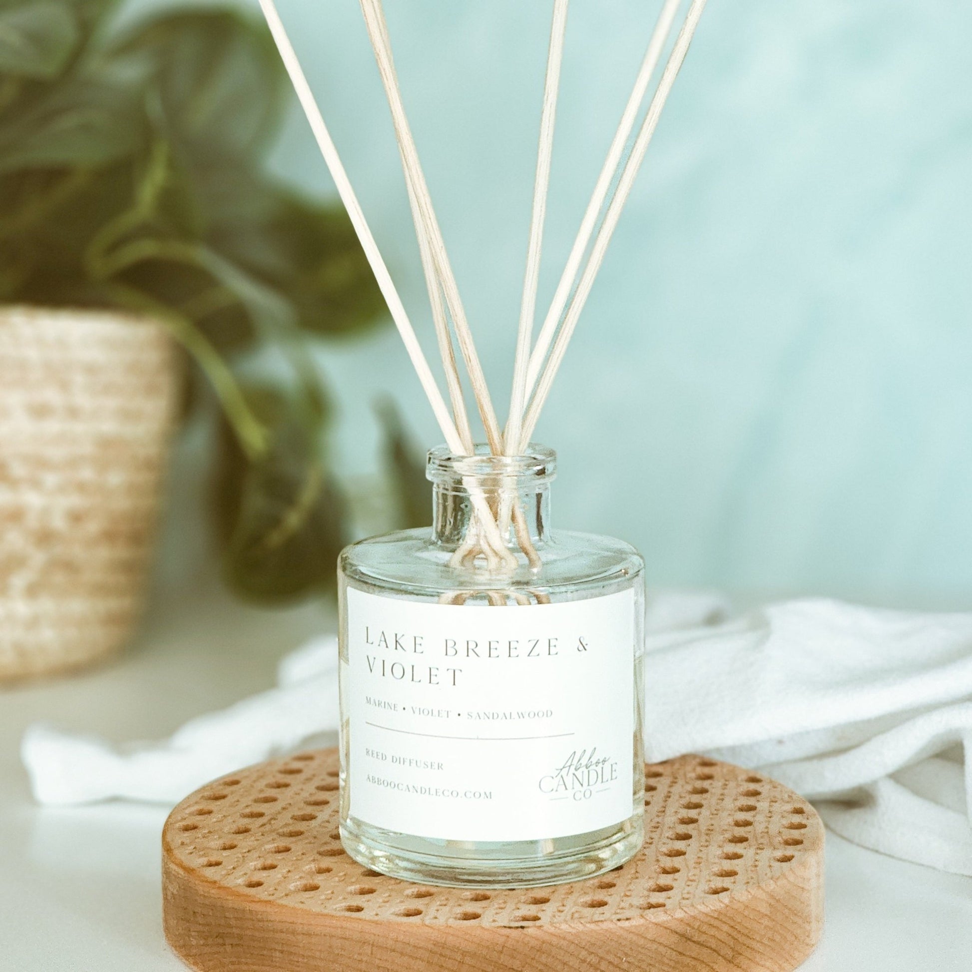 Lake Breeze and Violet Reed Diffuser - Abboo Candle Co