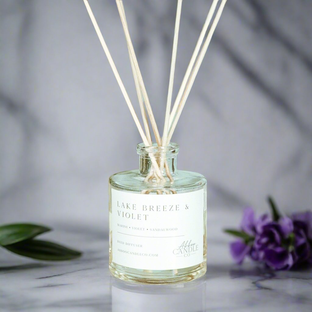 Lake Breeze and Violet Reed Diffuser - Abboo Candle Co