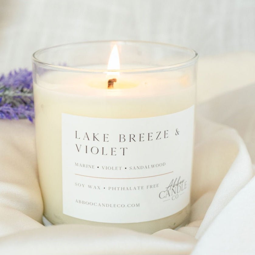 Lake Breeze and Violet Soy Tumbler Candle - Abboo Candle Co