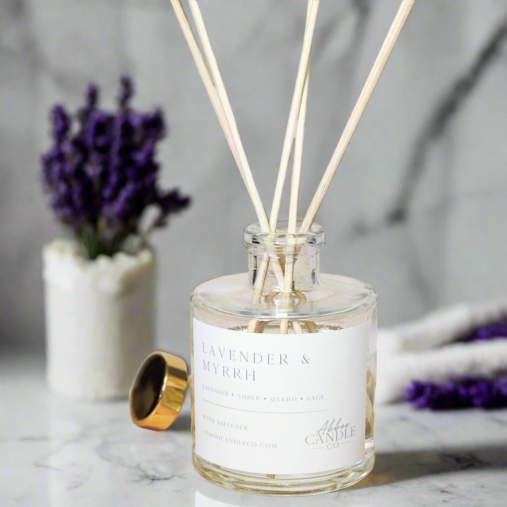 Lavender and Myrrh Reed Diffuser - Abboo Candle Co