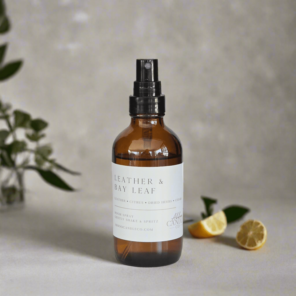 Leather and Bay Leaf Room Spray - Abboo Candle Co