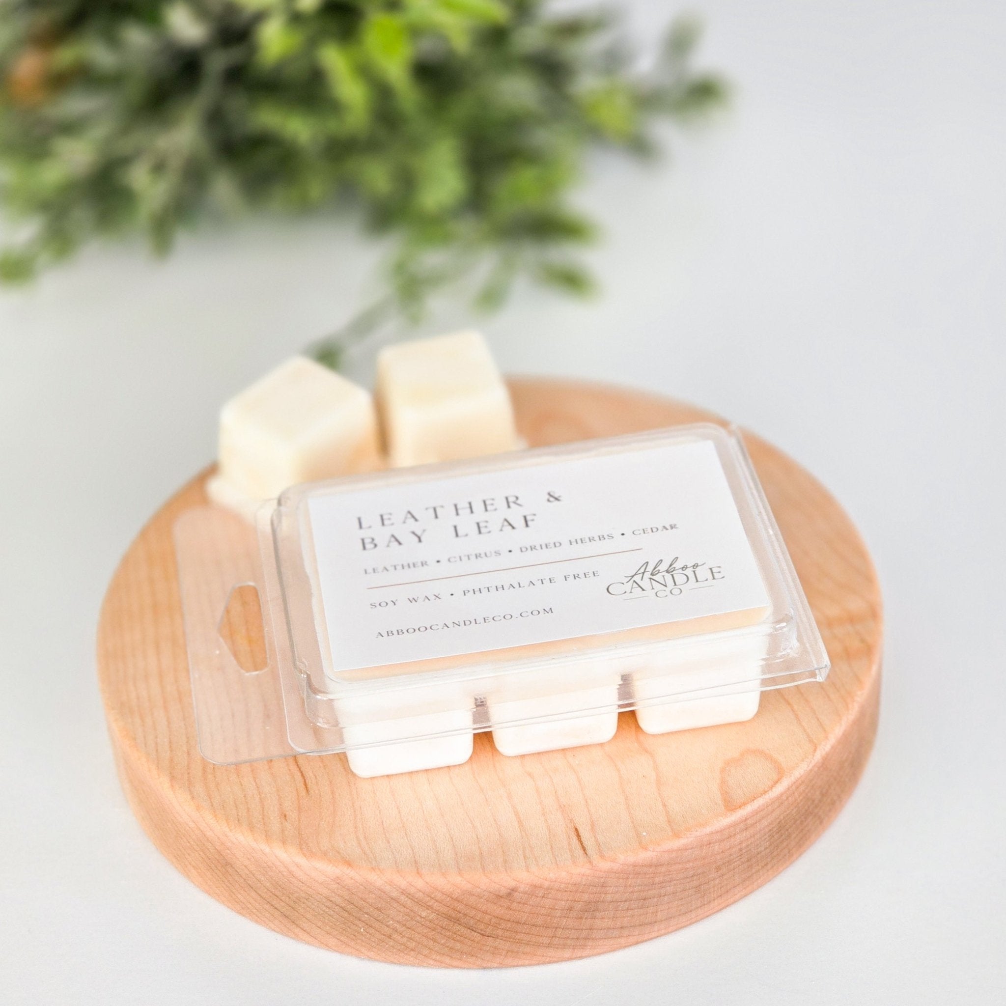 Leather and Bay Leaf Soy Wax Melts - Abboo Candle Co